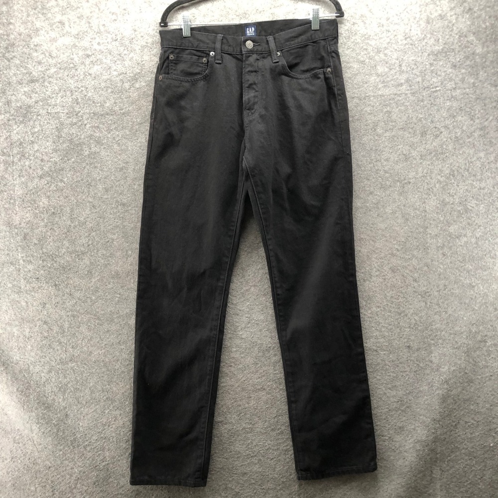 Gap Straight Black Jeans Mens 31x32 Denim‎ Casual Workwear Classic Cotton Pants